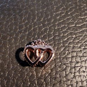 Rose gold crown Entwined charm